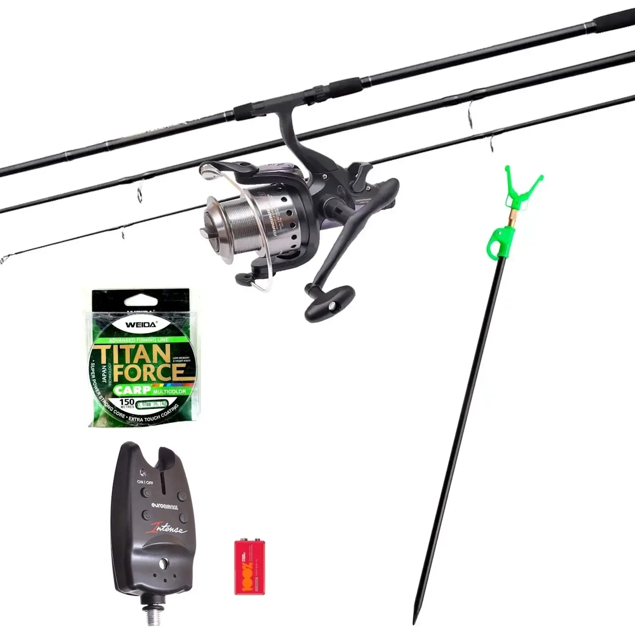 НАБОР НА КОРОПА ВУДЛИЩЕ FLAGMAN MAGNUM BLACK CARP 3.3М + КОТУШКА + СИГНАЛІЗАТОР CARP PRO + ПІДСТАВКА + ПОДАРУНОК, фото 1