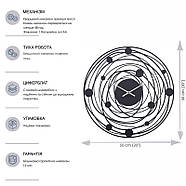 Настінний годинник Solar Black (чорний), фото 9