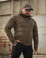 Тактическая демисезонная куртка Хантер Баланс стрейч на сетке Хаки