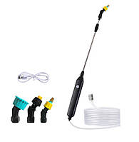Садовий портативний обприскувач з 3 насадками на акамуляторі 2400 mAh 2м