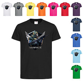 Чорна дитяча футболка Прикольна Warface (21-40-3)