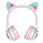 Bluetooth Stereo Hoco W27 Cat Ear gray/pink, фото 3
