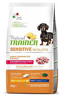 Сухой корм для собак Natural Trainer Dog Sensitive No Gluten Rabbit монопротеиновый корм 2 кг с кроликом