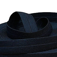 Гумка окантовочна ткана 20 мм чорна 25 м