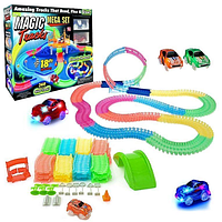 Гоночная трасса Magic Tracks и две машинки, 360 деталей (дорога для машинок, автотрек, игрушки для детей) OG