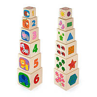Деревянные кубики Башня с цифрами (50392) -50392 Viga Toys