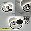 Кругла Led люстра 75 Вт з пультом до 18 м² чорно біла ECLIPSE 3R WHITE/BLACК, фото 8