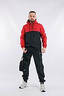 Мужской костюм Nike красный из плащевки веcна-осень 3в1, Спортивный комплект Найк красный Анорак и Штаны niki
