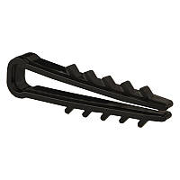 Кріплення для кабелю "Ялинка" плаский 6 мм (USMP-0) (100шт) чорний