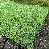 Ширина рулону 1 метр декоративна  вулична штучна трава LG Grass 20 мм., фото 4
