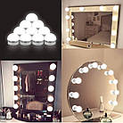 Світлодіодні LED лампочки для дзеркала 10 шт лампи підсвічування для гримерного дзеркала візажиста, фото 2