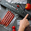 Кухонний вакуумний пакувальник Vacuum Sealer / Вакууматор продуктів / Машинка для вакуумування та запаювання пакетів, фото 6