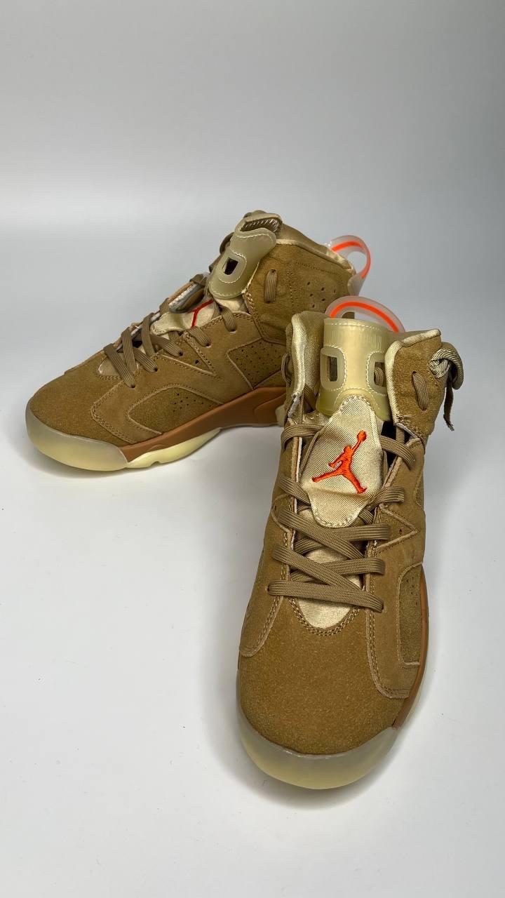 Чоловічі кросівки Nike Air Jordan Retro 6 Sand Orange замшеві.Кросівки демісезон високі(розміри 41-45)