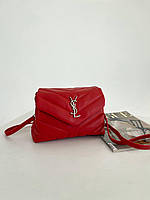 Женская сумка Yves Saint Laurent Pretty Bag Red (Красная) Кросс Боди эко кожа 2 отделения на ремешке YSL