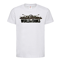 Белая детская футболка World Of Tanks logo (21-42-1-білий)