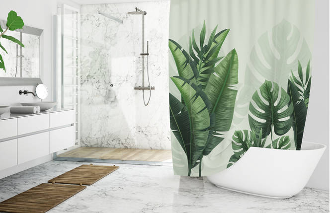 Штора для ванної Tropical Green Tropichome 180x200 cм, фото 3