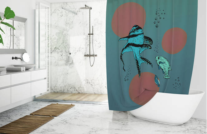 Штора для ванної Fish Tropichome 180x200 cм, фото 3