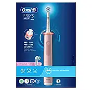 Електрична  зубна щітка  Braun Oral-B Pro3 3400N Sensitive Clean Pink, фото 7