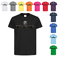 Черная детская футболка World Of Tanks лого (21-42-2)