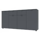 Комод Doros Рон 7 44900236 Графіт 4 фасади, 2 шухляди 160х38х81см (1971530768)