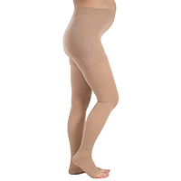 Компресійні колготи для вагітних із відкритим носком 2 клас бежеві 23-32 мм рт ст W1328 Wing Med