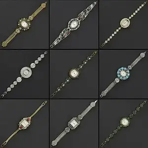 Часы женские наручные кварцевые, с браслетом и нержавеющей стали и камнях