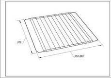 Решітка розсувна для духовки 350-560x320mm (універсальна), фото 2