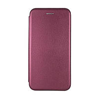 Защитный чехол для Samsung S21 FE (SM-G990) книжка Classy бордовая