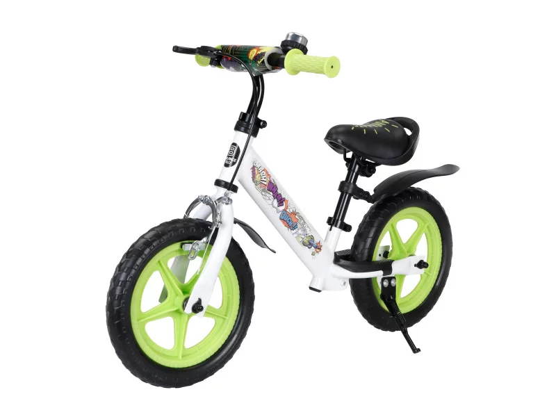 Велобіг (біговіл) дитячий BALANCE TILLY Animate T-212528 Green, зелений, ручне гальмо та дзвоник, 12 дюймів