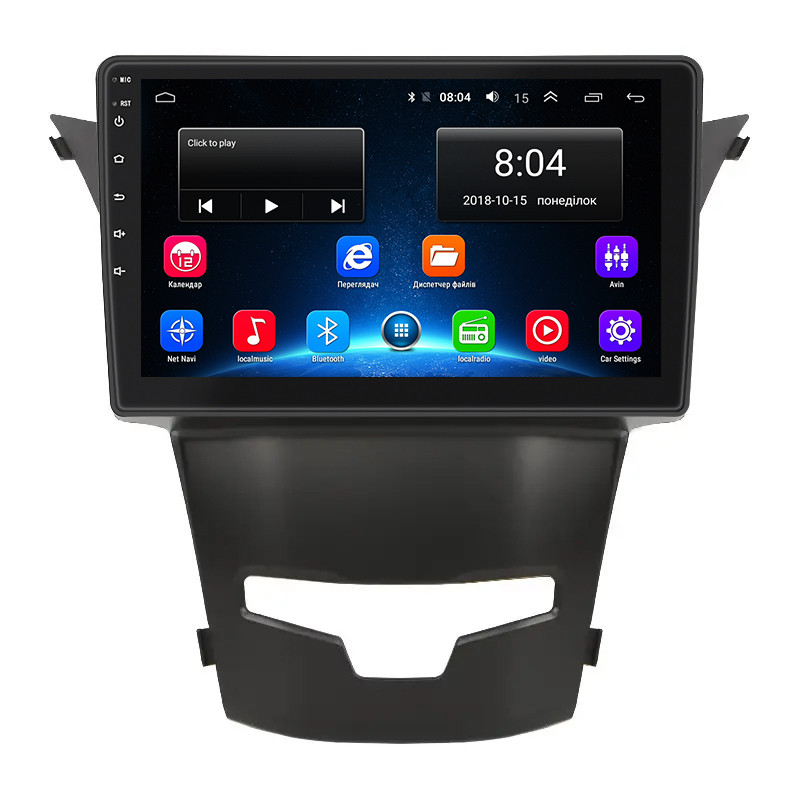 Штатна магнітола Lesko для SsangYong Korando III Рестайлінг 2013-2017 екран 9" 2/32Gb Wi-Fi GPS Base