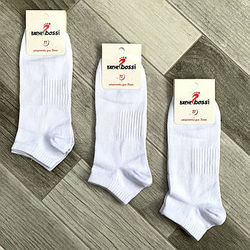 Шкарпетки чоловічі демісезонні бавовна короткі ВженеBOSSі Fitness, розмір 29 (43-44), білі, 11308