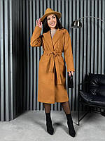 Женское кашемировое пальто с поясом