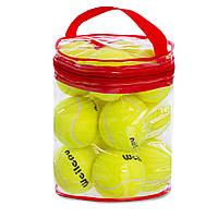 Мяч для большого тенниса WEILEPU 901-12 12шт салатовый kl
