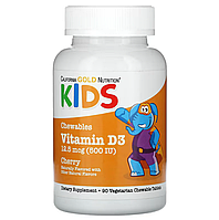 Chewable Vitamin D3 for Children 12.5 mcg (500 IU) California Gold Nutrition 90 жувальних таблеток