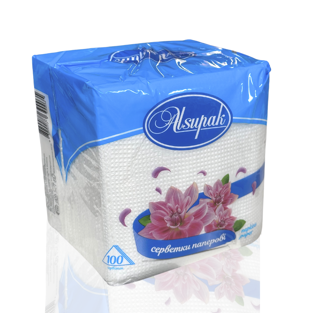 Серветка паперова біла (100 шт.)