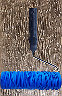 Валик декоративний з ручкою гумовий структура кора дерева під дерево 60х180мм для фарби шпаклівки штукатурки