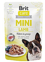 Brit Care Mini pouch з філе ягнят в соусі для собак малих порід, 85 г