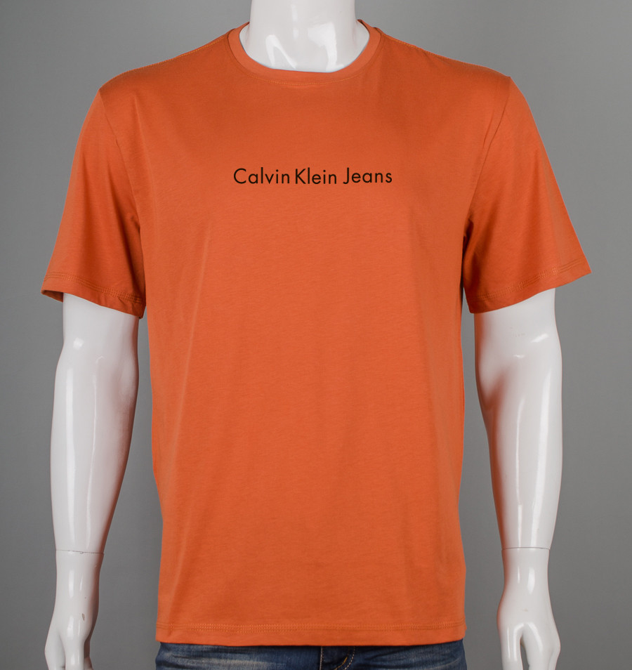 Футболка 100% Х/Б супер-батал Calvin Klein Jeans 4310сб (Уп.2шт 5XL,6XL), Цегляний