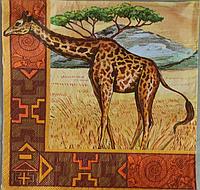 100 шт Салфетки для декупажа жираф размер 33*33см Код/Артикул 87