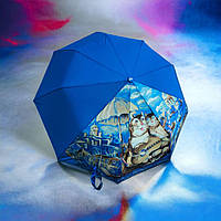 Легка жіноча парасолька напівавтомат Viva, з 9 карбоновими спицями, компактна парасолька із системою антивітер