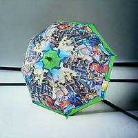 Детский зонт Лего Ниндзяго для мальчика полуавтомат, зонтик для ребенка