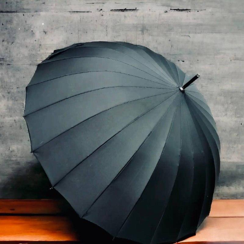 Большой президенский зонт-трость полуавтомат Антишторм с 24 карбоновыми спицами - фото 3 - id-p2141956084