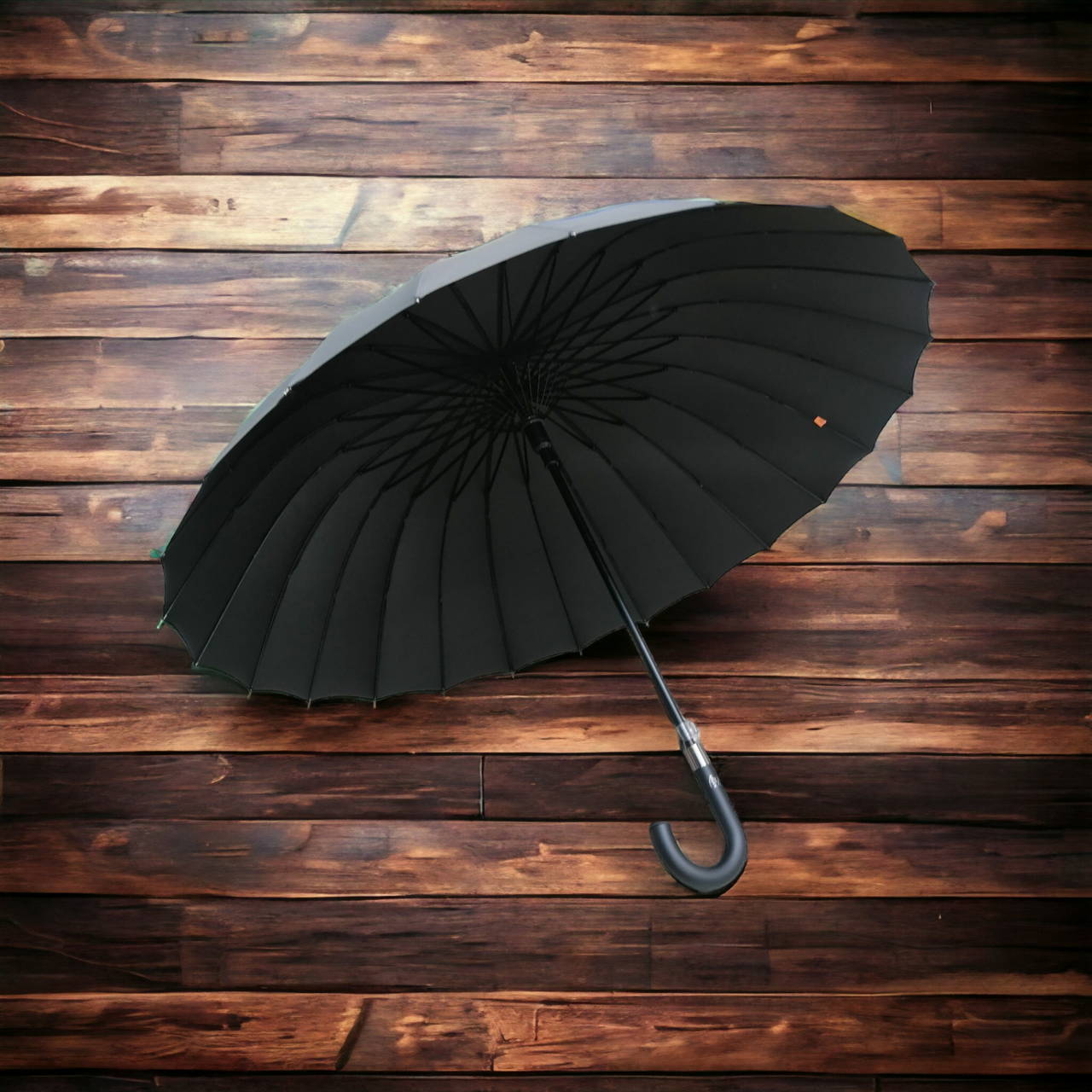 Большой президенский зонт-трость полуавтомат Антишторм с 24 карбоновыми спицами - фото 5 - id-p2141956084