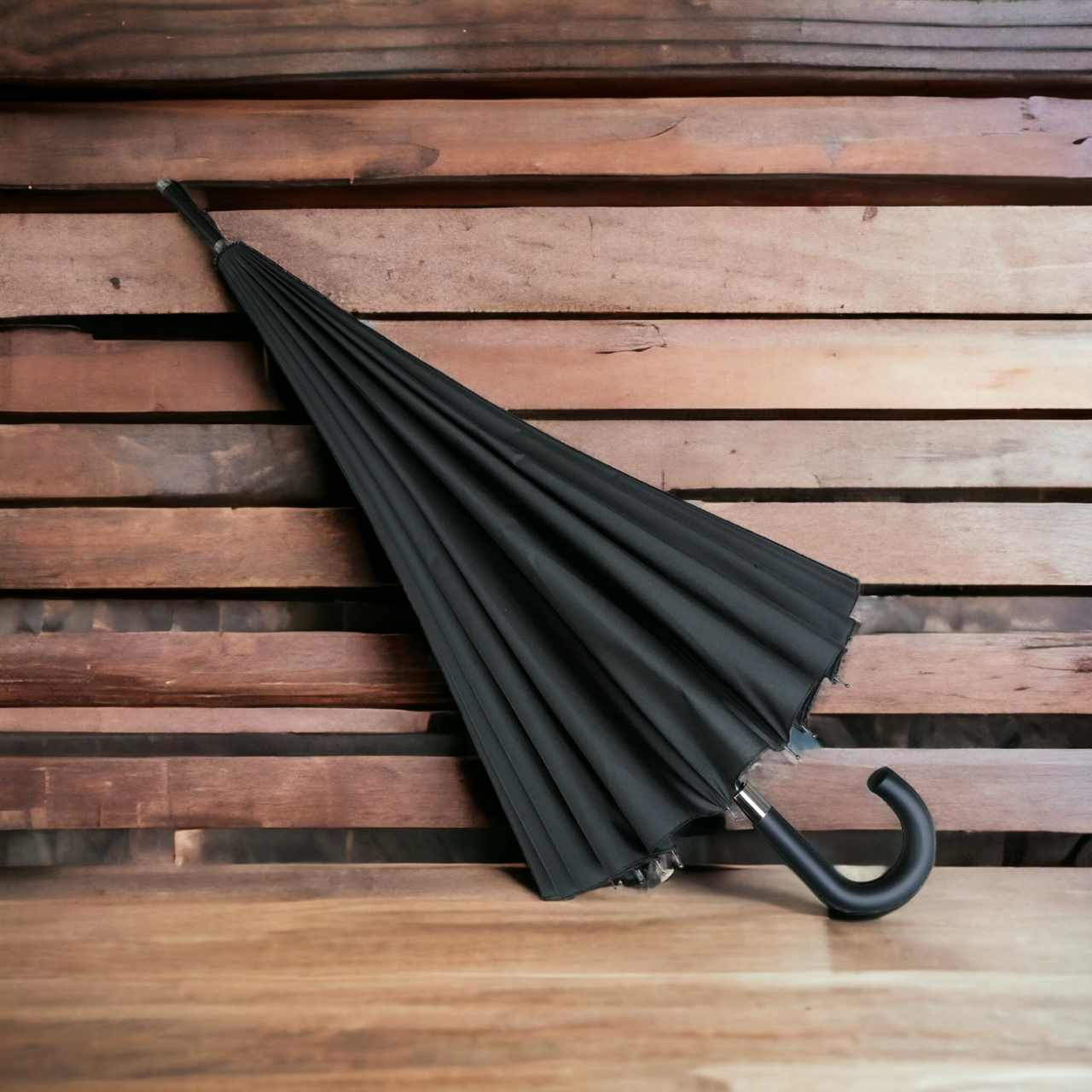 Большой президенский зонт-трость полуавтомат Антишторм с 24 карбоновыми спицами - фото 2 - id-p2141956084