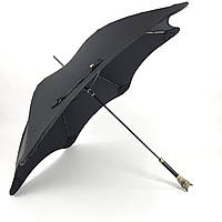 Зонт-трость с ручкой Золотой Лис от бренда MYFUN, механический черный с системой антиветер