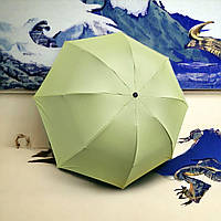 Женский зонт с удобным механическим складывающимся механизмом от J.P.S, компактный в оливковом цвете