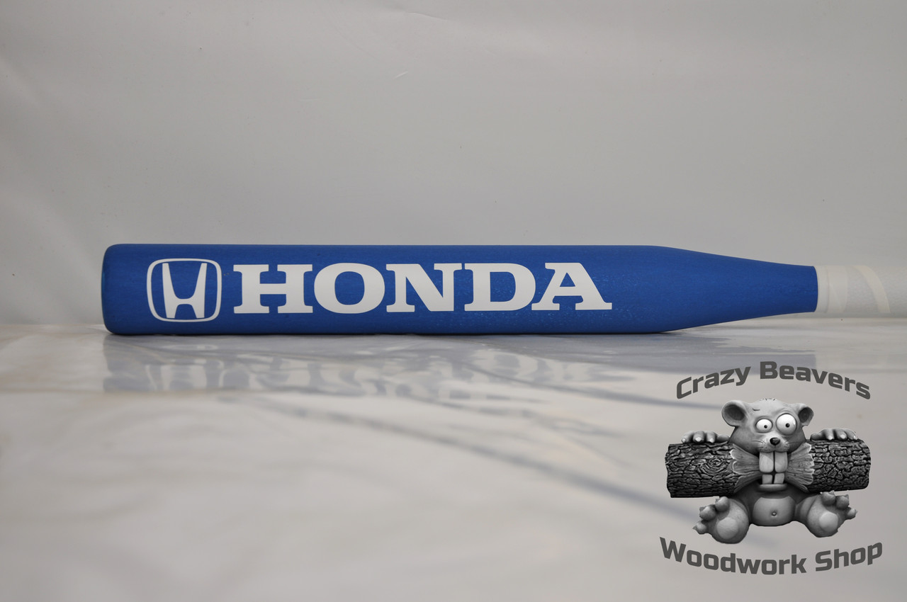 Бейсбольная деревянная бита с надписью Honda длина 75 см. Синій - фото 5 - id-p2141968142