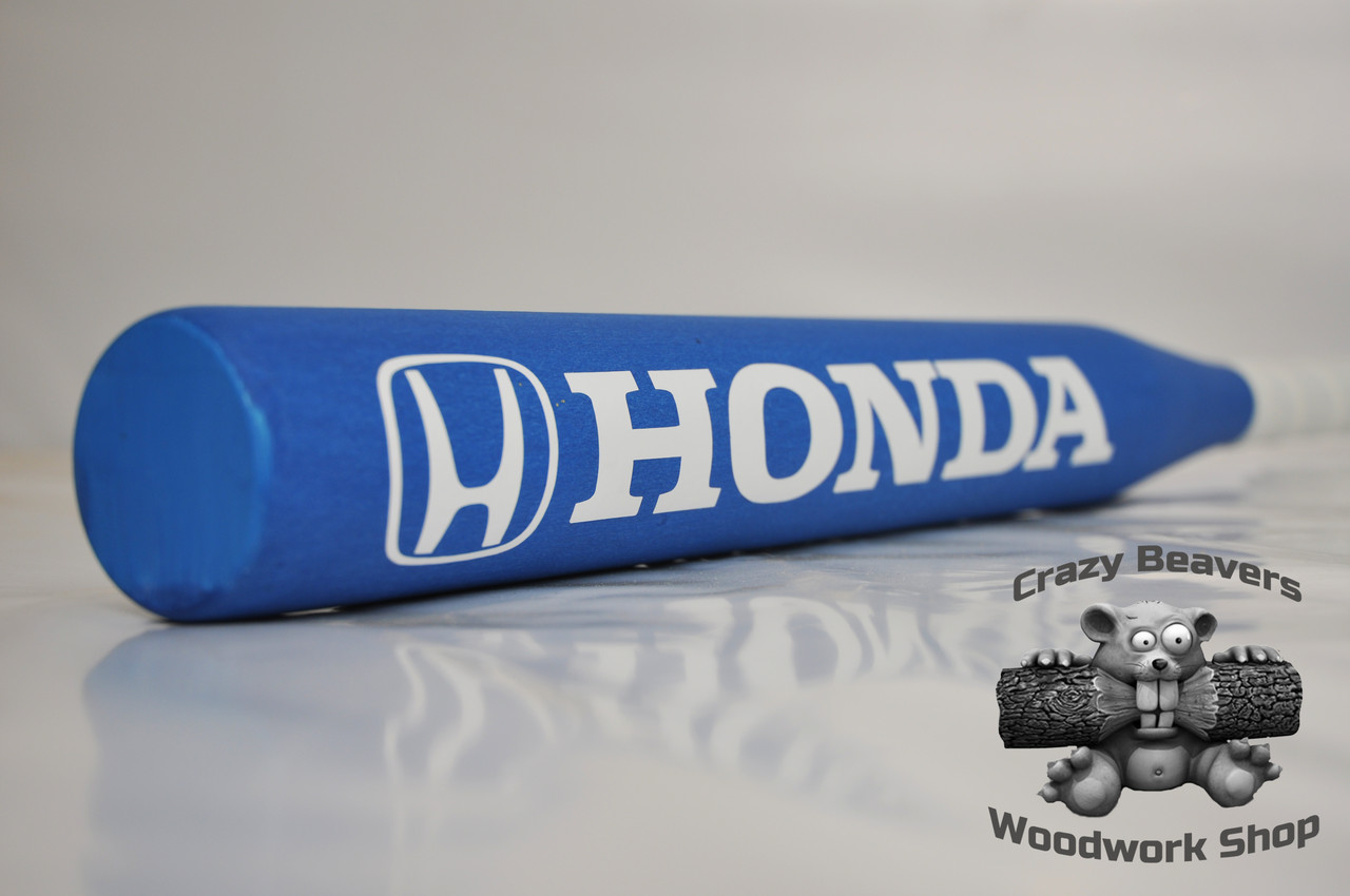 Бейсбольная деревянная бита с надписью Honda длина 75 см. Синій - фото 3 - id-p2141968142
