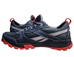 Кожаные кроссовки Reebok (240 сине-серая) мужские спортивные кроссовки шкіряні чоловічі, фото 4