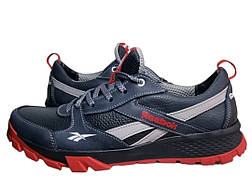 Кожаные кроссовки Reebok (240 сине-серая) мужские спортивные кроссовки шкіряні чоловічі, фото 3